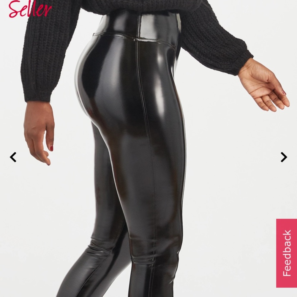 Brand New Spanx Patent Leather Leggings (Size Large)